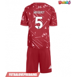 Lacne Dětský Futbalové dres Liverpool Jeremy Jacquet #5 2026-27 Krátky Rukáv - Domáci (+ trenírky)